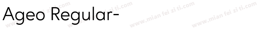 Ageo Regular字体转换